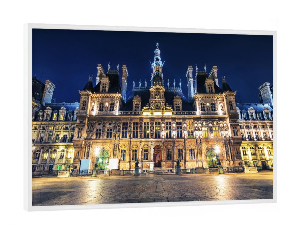 Poster mit weißem Rahmen "Pariser Rathaus" artboxONE - Städte,Reise,Architektur,Städte / Paris,Reise / Länder