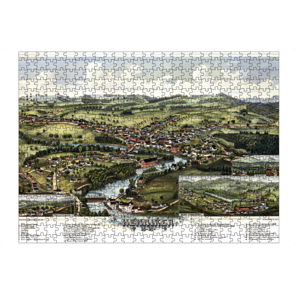 Puzzle Ravensburger "Bildliche Karte von New Hampshire" artboxONE - Architektur,Kartografie