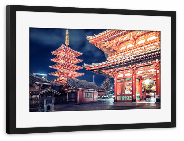 Poster mit Rahmen schwarz "Tokyos Architektur" artboxONE - Städte,Reise,Architektur,Reise / Asien,Städte / Tokio