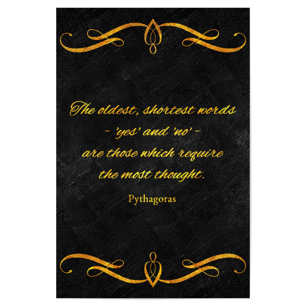 Poster "Ja und Nein Pythagoras" artboxONE - Typografie
