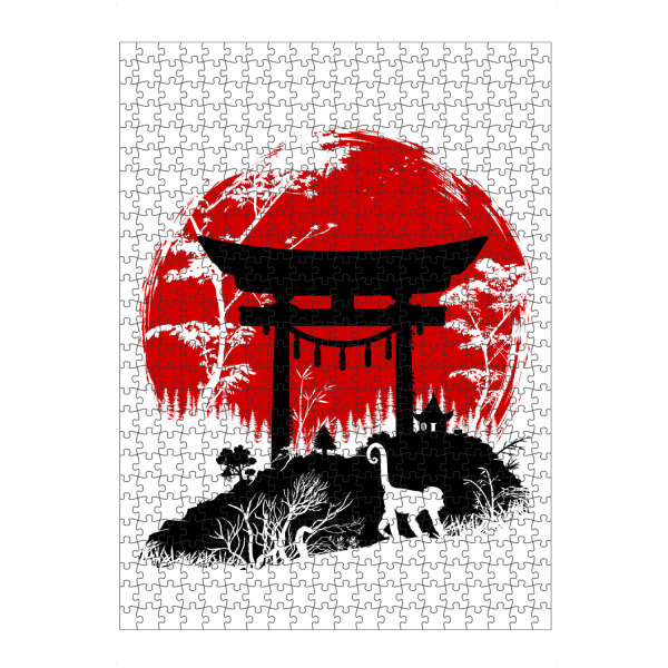 Puzzle Ravensburger "Japanisches Torii unter der Sonne" artboxONE - Natur,Tiere