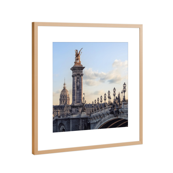 Poster mit Rahmen Kupfer "Alexandre III Brücke" artboxONE - Städte,Reise,Architektur,Städte / Paris,Reise / Länder