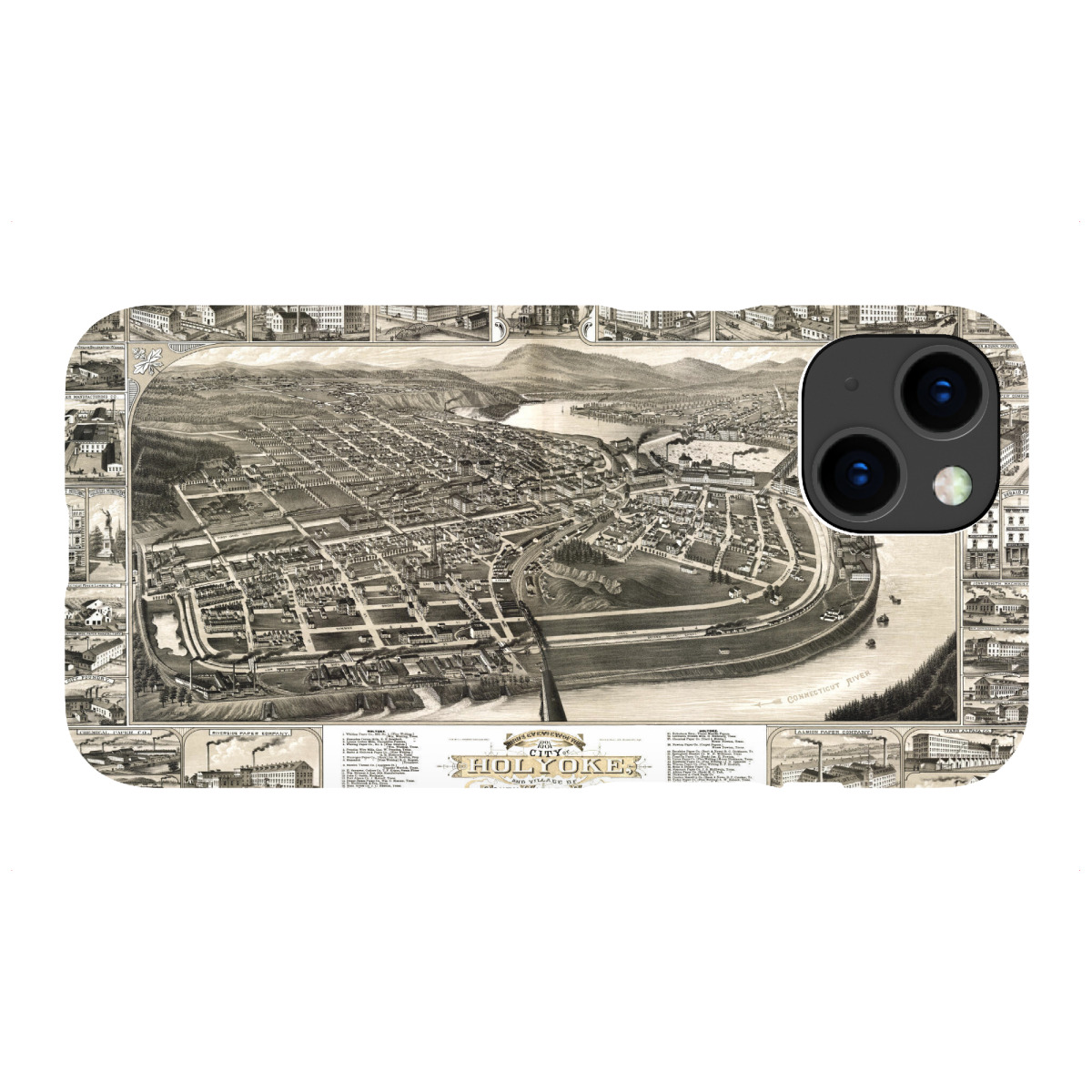 iPhone "Karte von Holyoke - Massachusetts" Premium-Case Handyhülle artboxONE