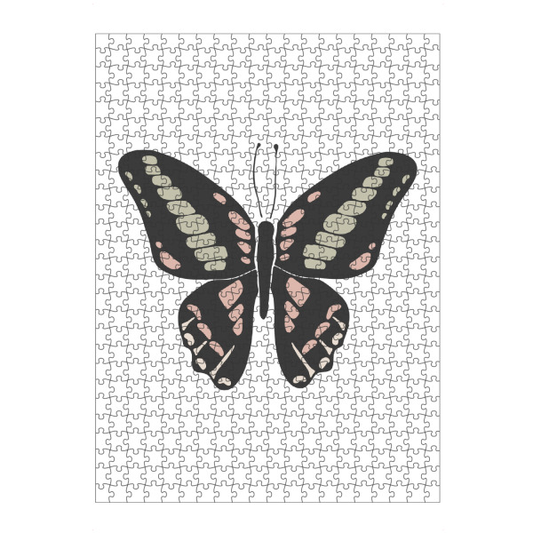 Puzzle Ravensburger "Boho-Schmetterling-Design-Kunst" artboxONE - Tiere - Schmetterling,Kunst,Insekt,Tier,Abstrakt,Boho,Schwarz,Schön,Design