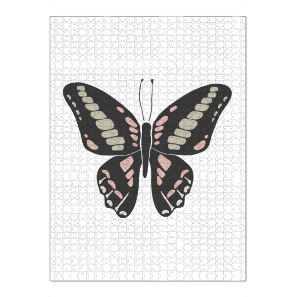 Puzzle Ravensburger "Boho-Schmetterling-Design-Kunst" artboxONE - Tiere - Schmetterling,Kunst,Insekt,Tier,Abstrakt,Boho,Schwarz,Schön,Design