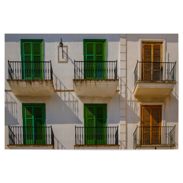 Poster "Alles geschlossen" artboxONE - Städte,Reise,Architektur - Balkon,Fensterläden,Geschlossen,Sechs