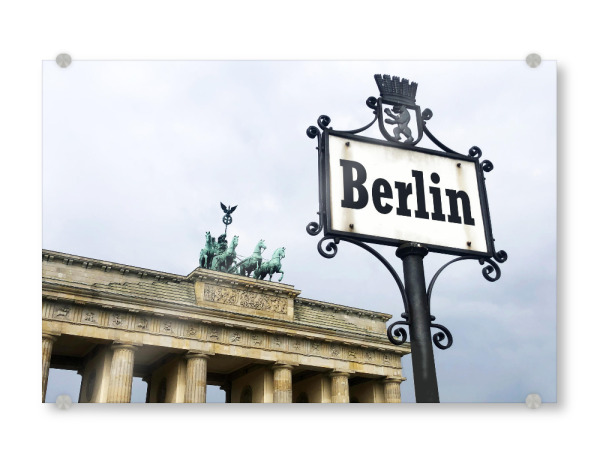Acrylglasbild "Brandenburger Tor in Stadt Berlin" artboxONE - Städte / Berlin,Architektur