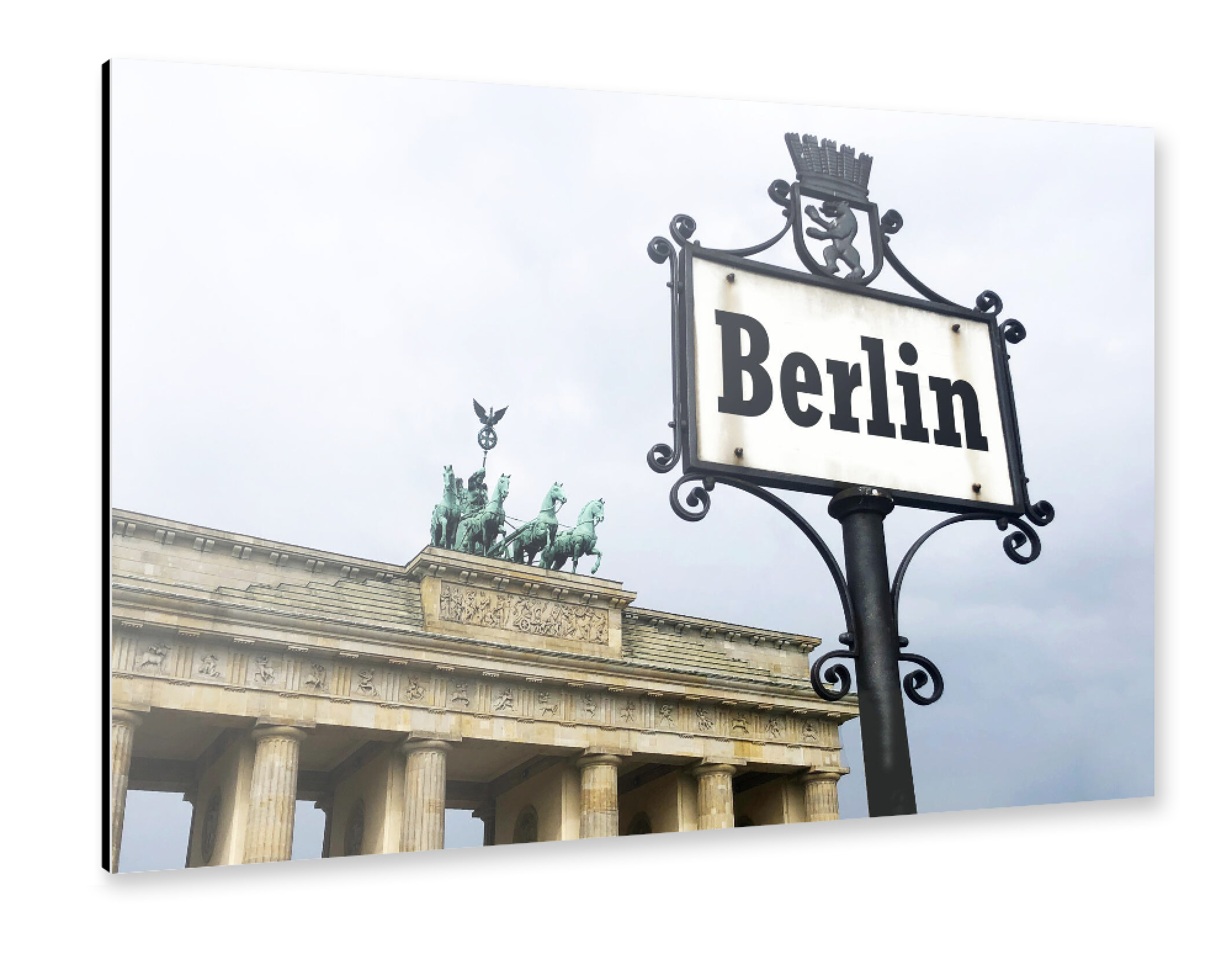 Alu-Dibond "Brandenburger Tor in Stadt Berlin" 30x20 cm artboxONE
