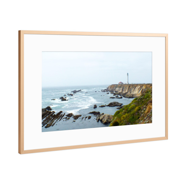 Poster mit Rahmen Kupfer "Point Arena Lighthouse" artboxONE - Reise,Reise / Strand und Meer,Reise / Länder
