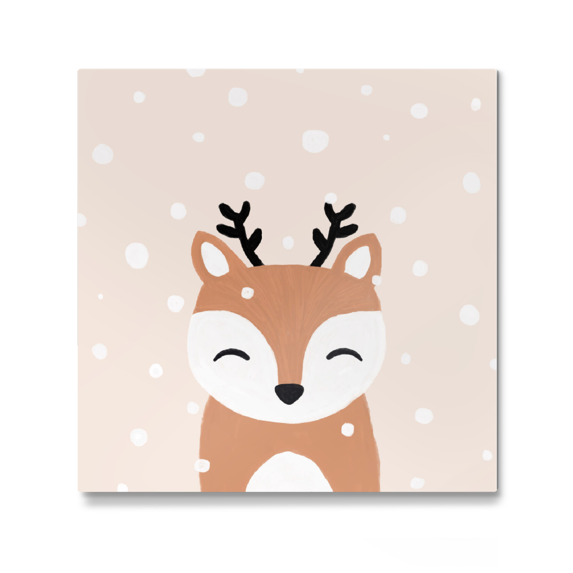 Galerie-Print "Schnee & Hirsch" 30x30 cm artboxONE