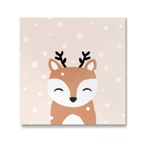 Galerie-Print "Schnee & Hirsch" 30x30 cm artboxONE