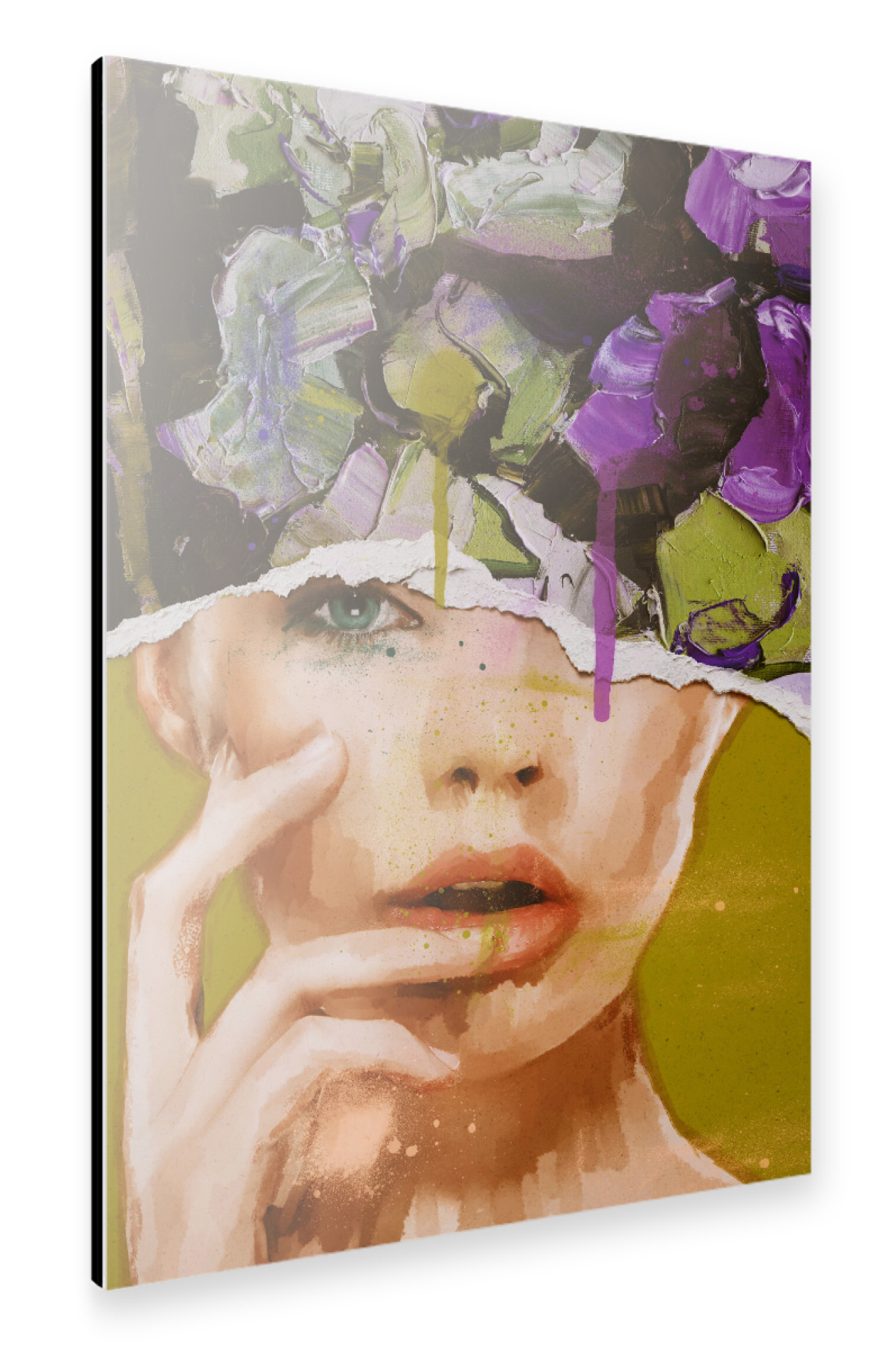 Alu-Dibond "Abstrakte Collage Mädchen" 30x20 cm artboxONE
