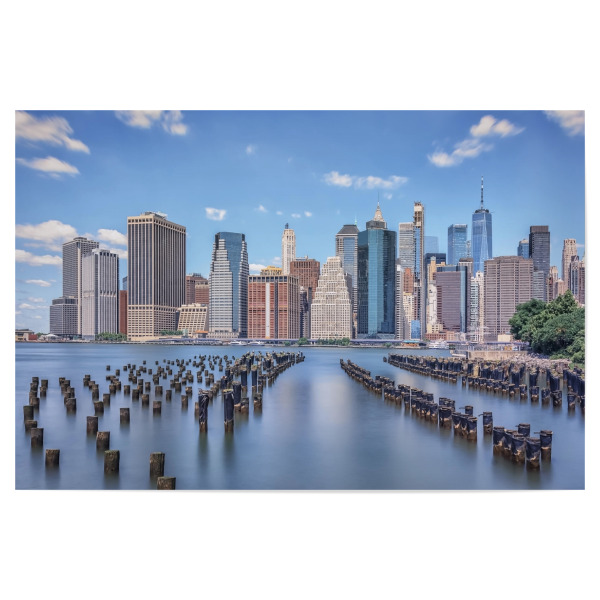 Poster 30x20 cm "Brooklyn-Pier" artboxONE - Städte,Städte / New York,Reise,Architektur,Reise / Länder