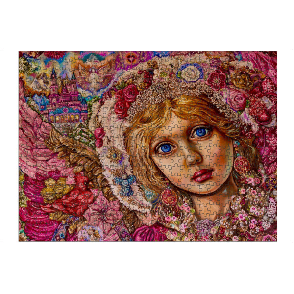 Puzzle Ravensburger "Engel portrait bunt" artboxONE - Menschen,Weihnachten - Engel,Weihnachten,Fantasie,Religion - Bild engel