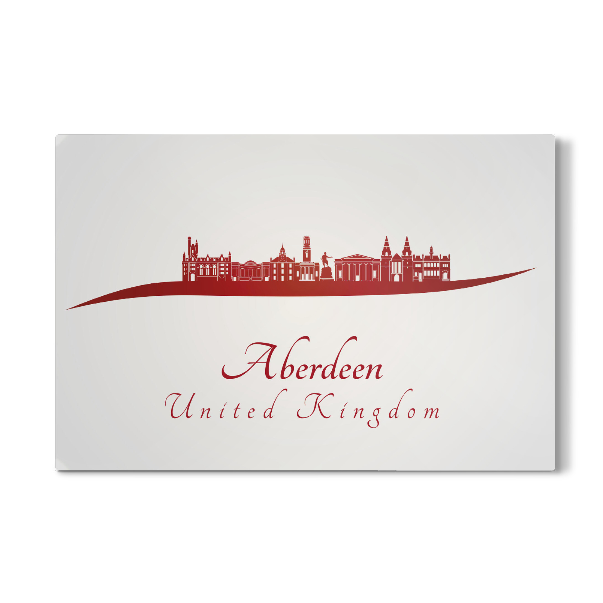 Galerie-Print "Aberdeen-Skyline in Rot" 30x20 cm artboxONE