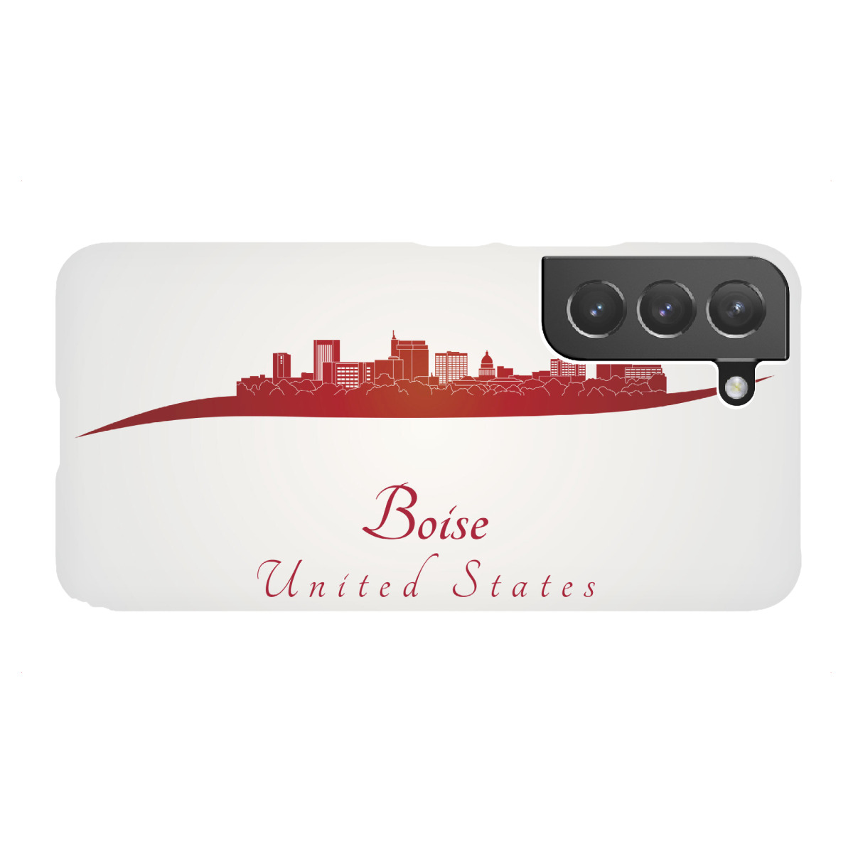 "Boise-Skyline in Rot"für Samsung Galaxy - Premium-Case Handyhülle artboxONE