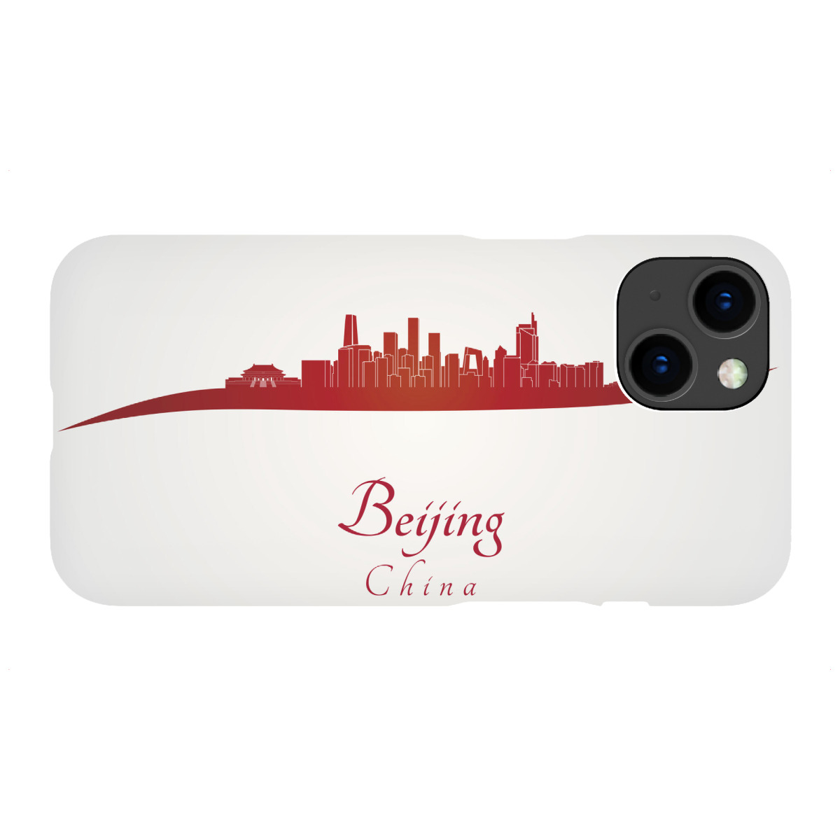 "Peking-Skyline in Rot"für iPhone - Premium-Case Handyhülle artboxONE