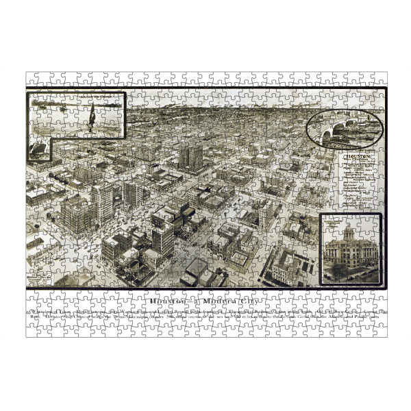 artboxONE Puzzle "Houston-Texas-United States" artboxONE - Kartografie - Karte,Karten,Flach,Stadt,Alte,Retro,Abbildung,Reise - Bild karte