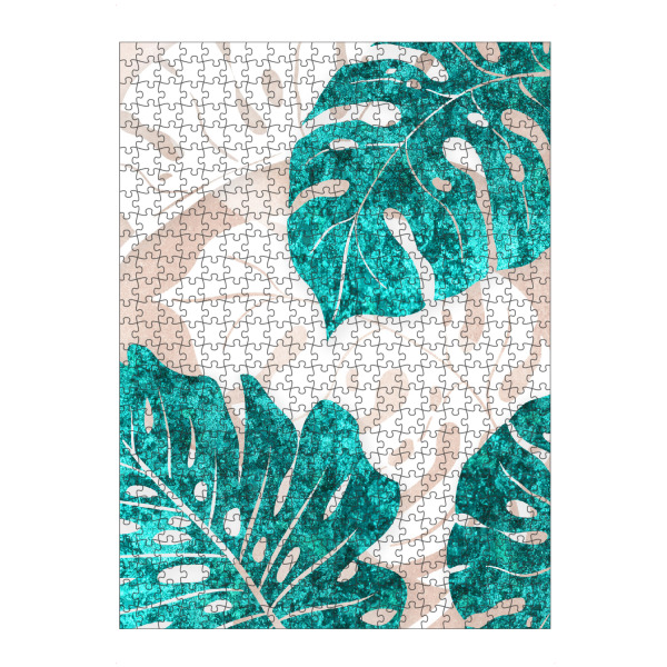 artboxONE Puzzle "Monstera türkis" artboxONE - Floral
