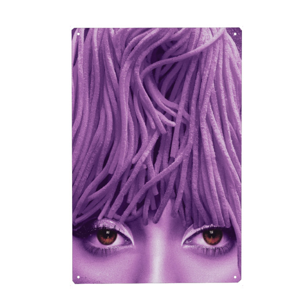 Holzbild "Dies ist keine lila Pasta" artboxONE - Essen & Trinken,Abstrakt,Menschen