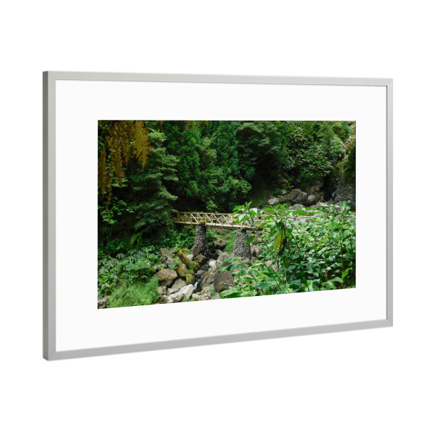 Poster mit Rahmen Silber "Landschaft Sao Miguels" artboxONE - Natur,Reise,Reise / Strand und Meer,Reise / Länder