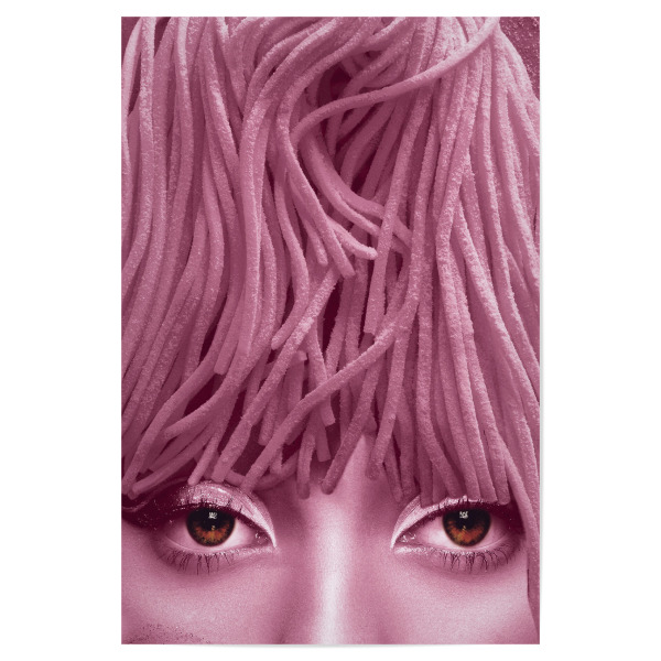 Poster "Das ist keine rosa Pasta - female" artboxONE - Essen & Trinken,Abstrakt,Menschen