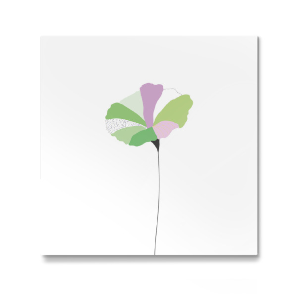 Galerie-Print "Mohnblume bunt/grün" 30x30 cm artboxONE