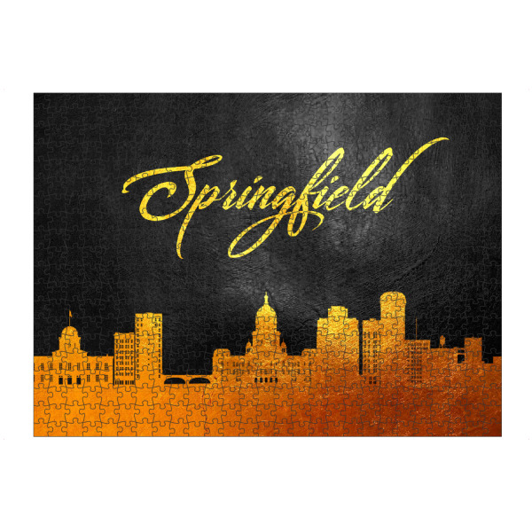 artboxONE Puzzle "Springfield Illinois Gold-Skyline" artboxONE - Städte - Springfield,Illinois,Gold,Skyline - Bild springfield
