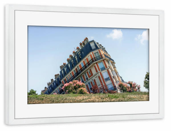 Poster mit Rahmen weiß "Beginn" artboxONE - Städte,Reise,Architektur,Städte / Paris,Reise / Länder