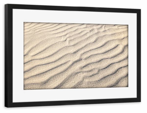 Poster mit Rahmen schwarz "Sandverwehung am Nordseestrand" artboxONE - Natur,Geometrie,Reise / Strand und Meer