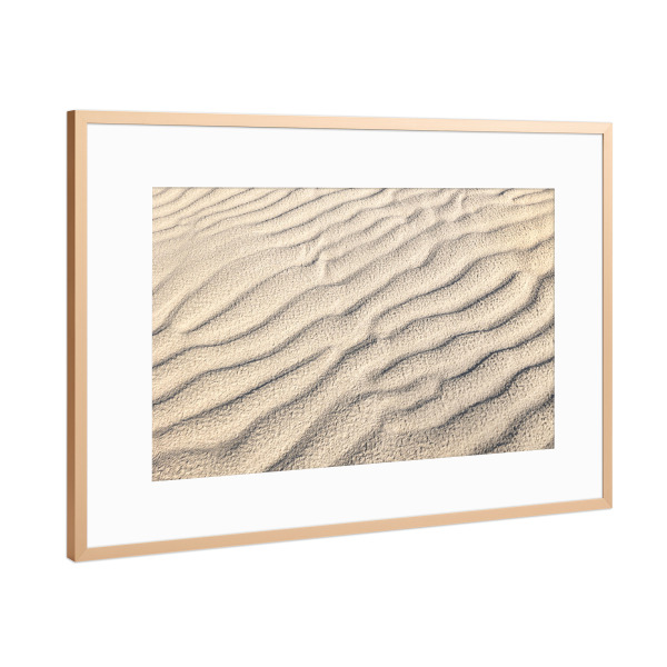 Poster mit Rahmen Kupfer "Sandverwehung am Nordseestrand" artboxONE - Natur,Geometrie,Reise / Strand und Meer