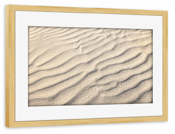 Poster mit Rahmen kiefer "Sandverwehung am Nordseestrand" artboxONE - Natur,Geometrie,Reise / Strand und Meer