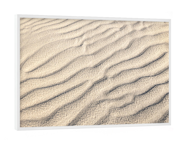 Poster mit weißem Rahmen "Sandverwehung am Nordseestrand" artboxONE - Natur,Geometrie,Reise / Strand und Meer