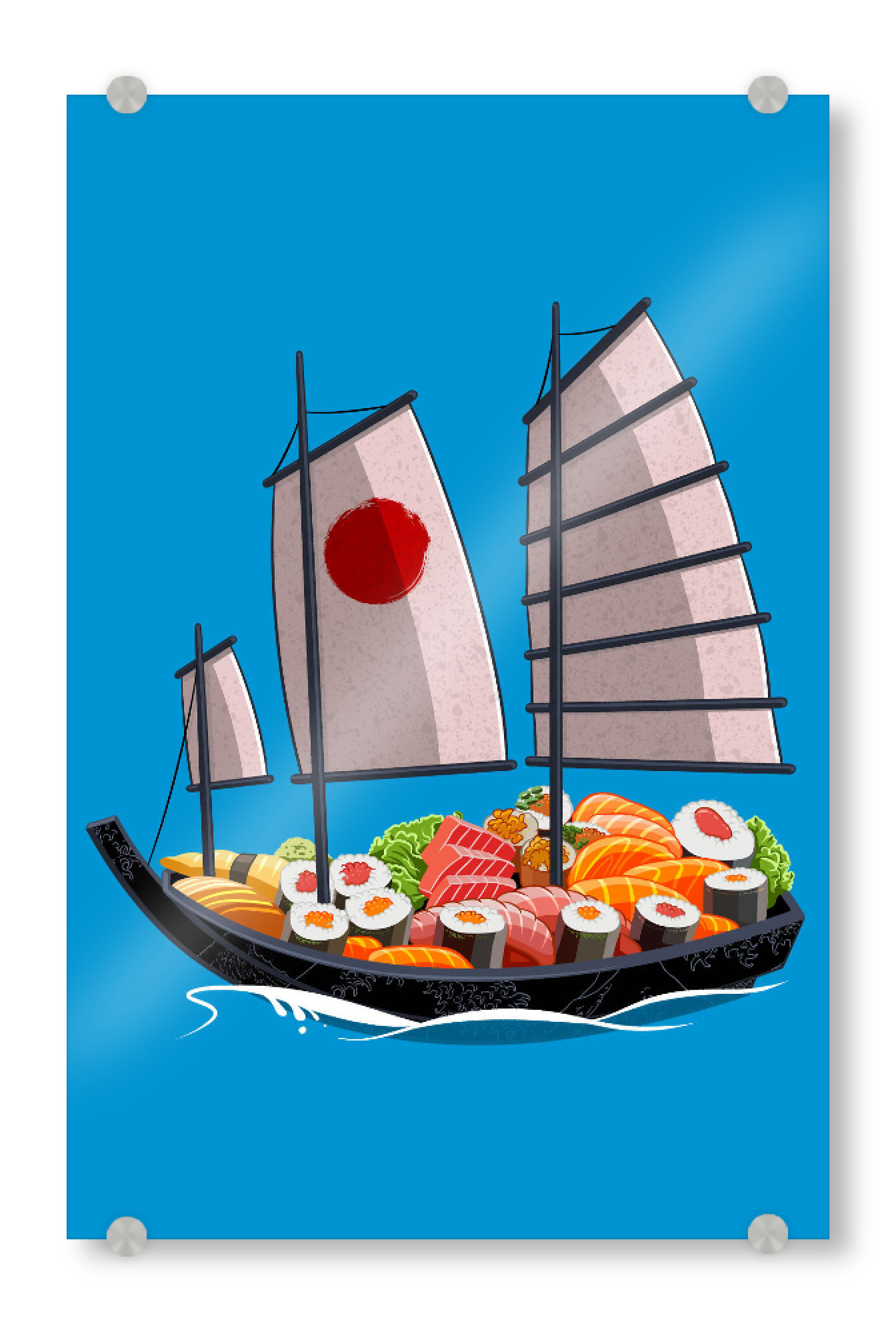 Acrylglasbild "Japanese sushi boat" artboxONE - Städte / Tokio