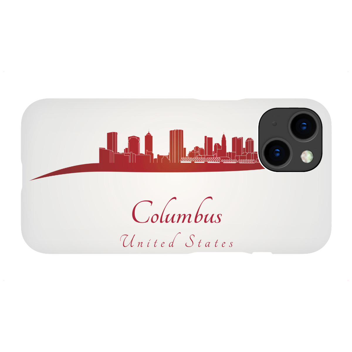 iPhone "Columbus skyline in red" Premium-Case Handyhülle artboxONE