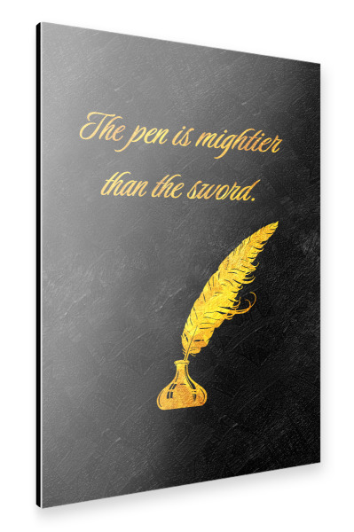 Alu-Dibond "Der mächtigere Stift" 30x20 cm artboxONE