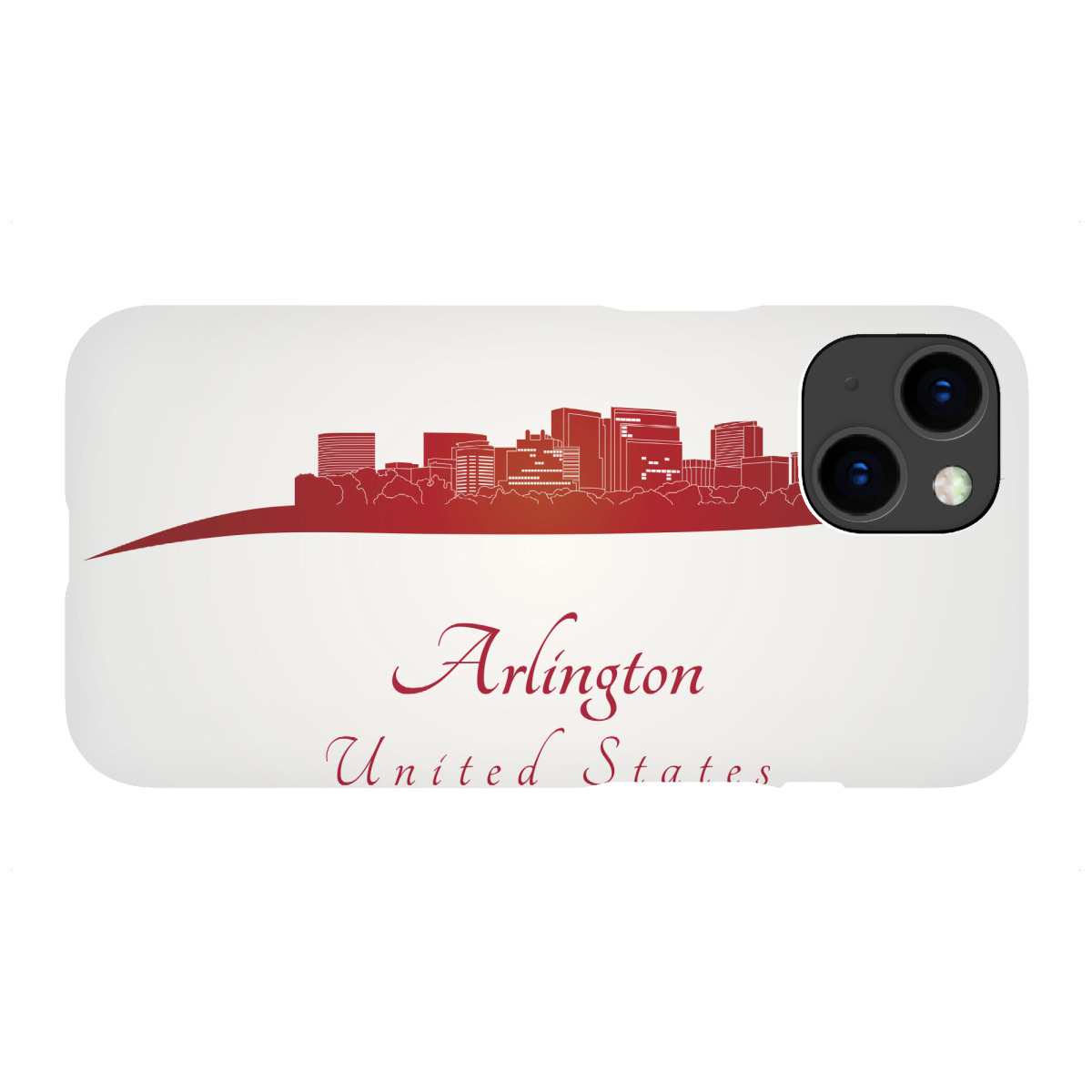 "Arlington-Skyline im Rot"für iPhone - Premium-Case Handyhülle artboxONE