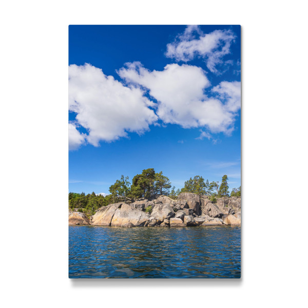 Galerie-Print "Wolkenhimmel, Bäume, Fels" 30x20 cm artboxONE