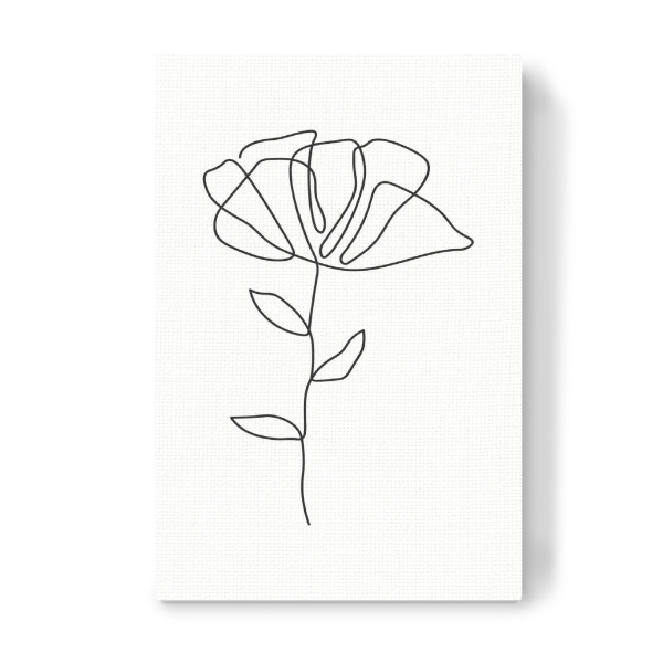 Leinwandbild "Einzeiliges Blumenpflanzendesign" artboxONE - Floral - Einzeilig,Minimalistisch,Modern,Design,Pflanze,Botanisch,Blume,Abstrakt,Boho,Rose
