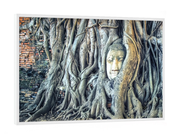 Poster mit weißem Rahmen "Wat Mahathat Figur" artboxONE - Reise,Architektur,Reise / Asien,Reise / Länder