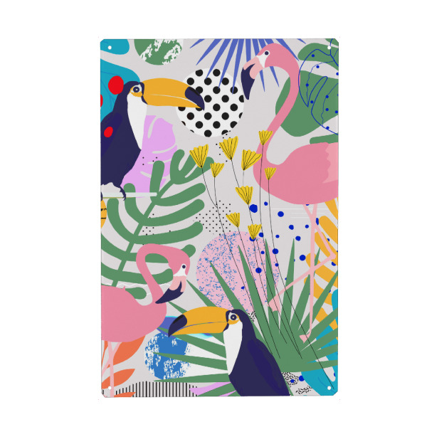 Holzbild "Tropischer Frühling | Pastell" artboxONE - Floral,Tiere