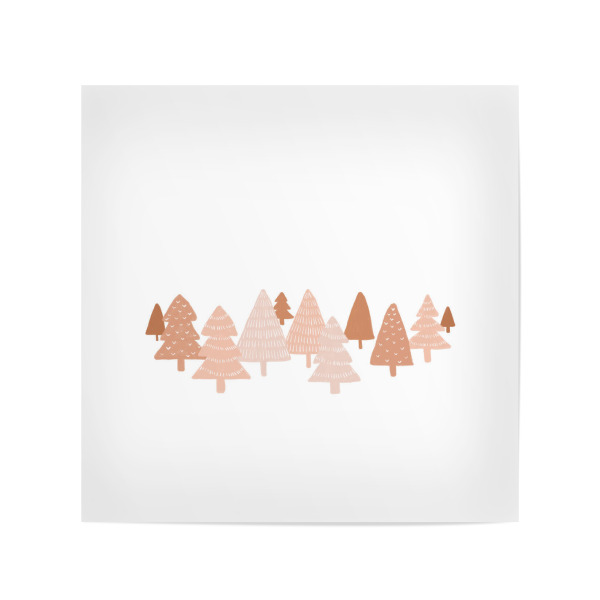 Poster 20x20 cm "Erröten Sie Winter-Bäume" artboxONE - Natur,Für Kinder,Abstrakt,Weihnachten,Arcadia