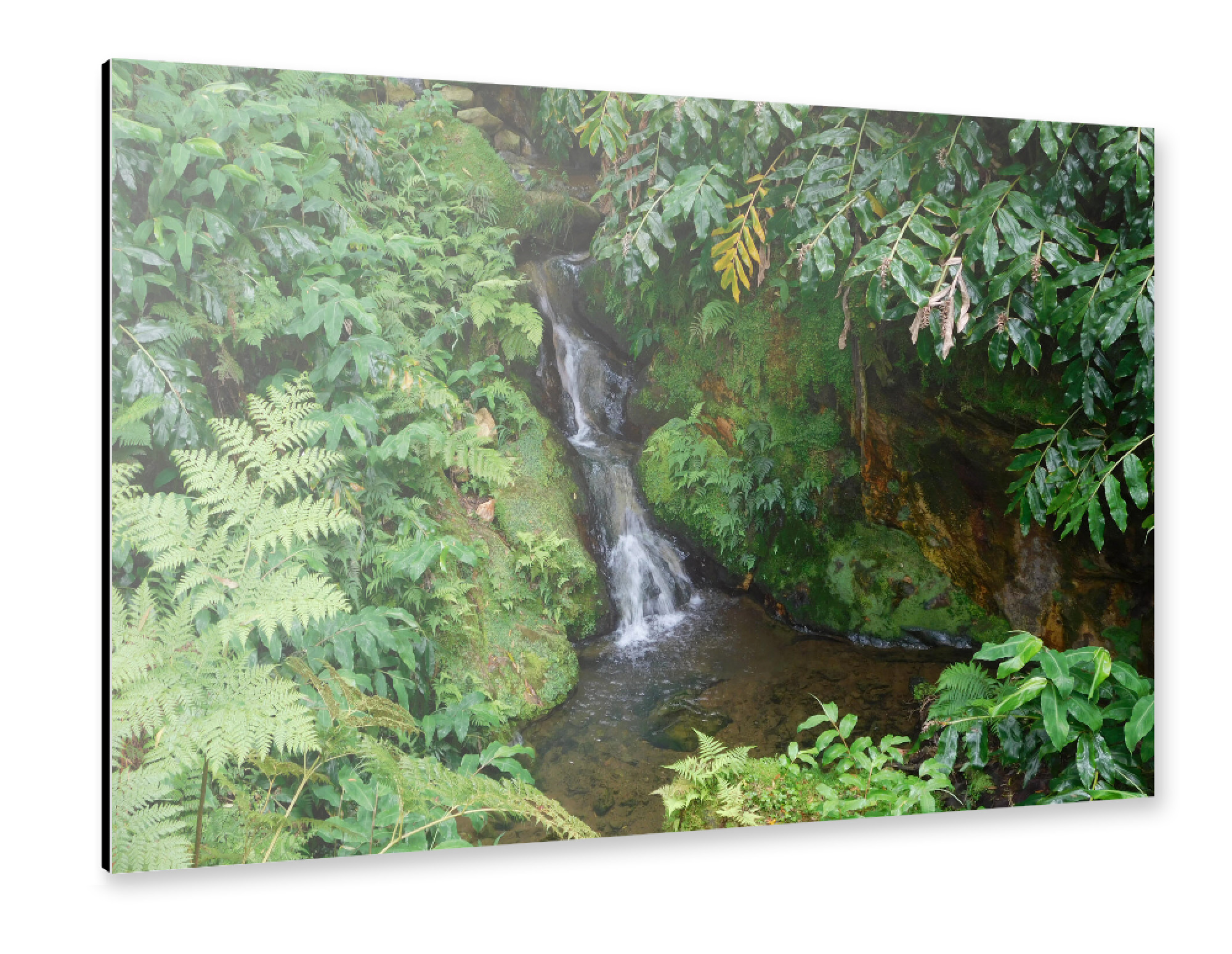 Alu-Dibond "Wasserfall auf Sao Miguel" 75x50 cm artboxONE