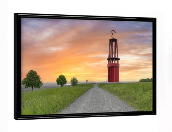 Poster mit schwarzem Rahmen "Geleucht in Moers" artboxONE - Städte,Reise,Architektur