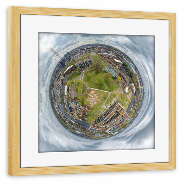 Poster mit Rahmen kiefer "Hamburg-Harburg, Schloss" artboxONE - Städte,Städte / Hamburg,Natur,Reise,Architektur