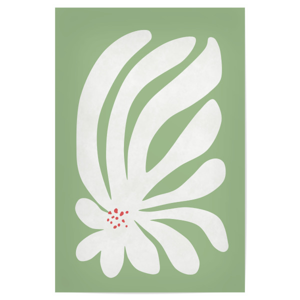 Poster "Weiße Chrysantheme" artboxONE - Natur,Floral,Abstrakt,Geometrie - Chrysantheme,Blume,Natur,Stillleben,Abstrakt,Formen,Geometrie