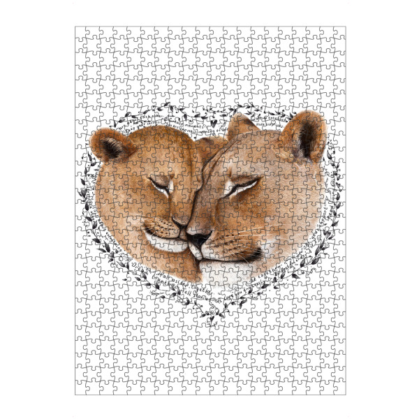 artboxONE Puzzle "Die Liebe der Löwenmama" artboxONE - Floral,Tiere,Liebe,Weihnachten,Für Mama