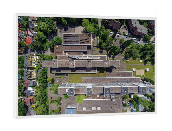 Poster mit weißem Rahmen "HAW Hamburg-Bergedorf, Top" artboxONE - Städte,Städte / Hamburg,Reise,Architektur,Reise / Länder