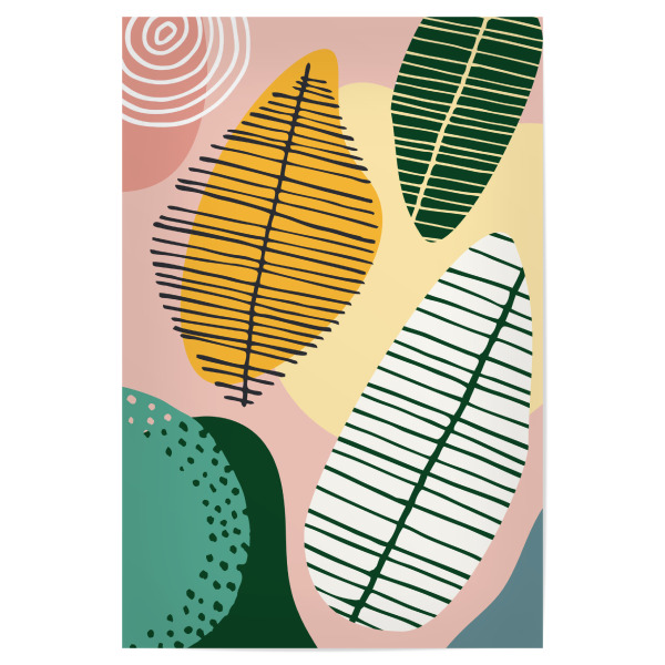 Poster 30x20 cm "Botanische Kunst" artboxONE - Natur,Floral,Abstrakt - Botanisch,Blumen,Natur,Modern,Zeitgenössisch,Floral,Bunt