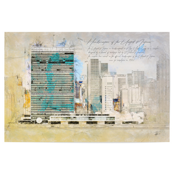 Poster "Hauptquartier der UNO" artboxONE - Städte / New York,Architektur,Reise / Länder